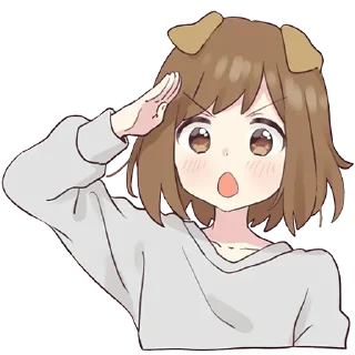 👍 emoji Cute Girl [@b1ackchannel] Telegram sticker 8 of 120