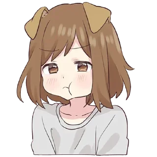 😠 emoji Cute Girl [@b1ackchannel] Telegram sticker 6 of 120