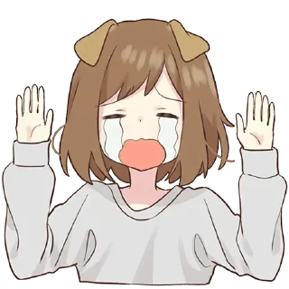 😓 emoji Cute Girl [@b1ackchannel] Telegram sticker 19 of 120