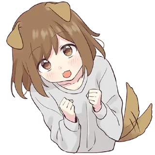 😍 emoji Cute Girl [@b1ackchannel] Telegram sticker 10 of 120