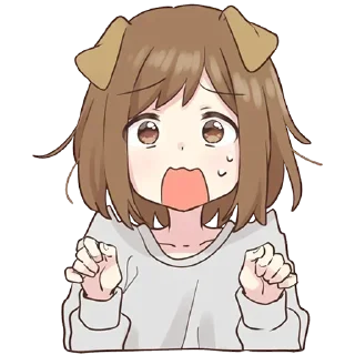 😨 emoji Cute Girl [@b1ackchannel] Telegram sticker 20 of 120
