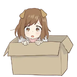 😓 emoji Cute Girl [@b1ackchannel] Telegram sticker 13 of 120