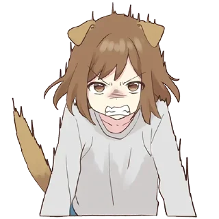😠 emoji Cute Girl [@b1ackchannel] Telegram sticker 21 of 120