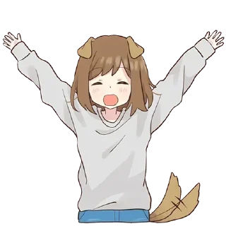 🥳 emoji Cute Girl [@b1ackchannel] Telegram sticker 18 of 120