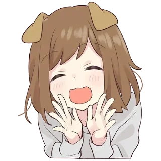 😅 emoji Cute Girl [@b1ackchannel] Telegram sticker 11 of 120