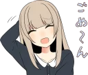 😅 emoji Sasakichi's Moody girl 2 :: @line_stickers Telegram sticker 6 of 40