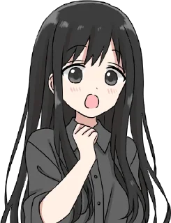 😨 emoji Girl with black hair long TL-EDIT :: @line_stickers Telegram sticker 9 of 32