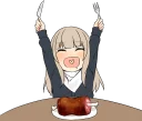🍖 emoji Sasakichi's Moody girl 2 :: @line_stickers Telegram sticker 21 of 40
