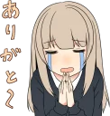 🙏 emoji Sasakichi's Moody girl 2 :: @line_stickers Telegram sticker 5 of 40