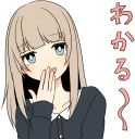 😁 emoji Sasakichi's Moody girl 2 :: @line_stickers Telegram sticker 12 of 40