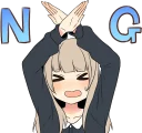 ❌ emoji Sasakichi's Moody girl 2 :: @line_stickers Telegram sticker 24 of 40