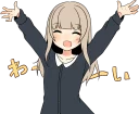 😊 emoji Sasakichi's Moody girl 2 :: @line_stickers Telegram sticker 8 of 40