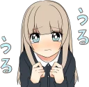 😢 emoji Sasakichi's Moody girl 2 :: @line_stickers Telegram sticker 9 of 40