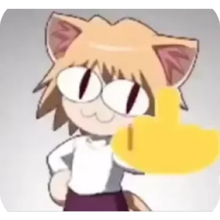 🖕 emoji NecoArkPack Telegram sticker 9 of 57