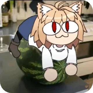 🍉 emoji NecoArkPack Telegram sticker 15 of 57
