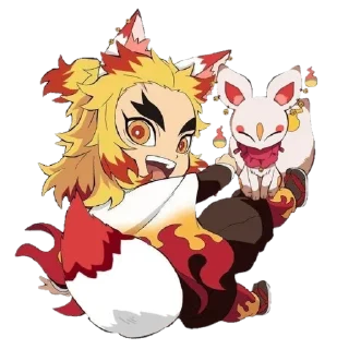 🦊 emoji Rengoku❤️‍🔥 Telegram sticker 5 of 91