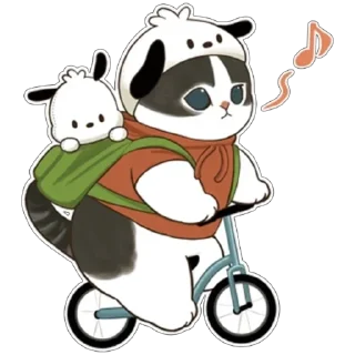🚴 emoji Mofusand x Sanrio @xkysluv Telegram sticker 12 of 40