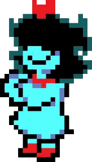 Sticker from Aqua Deltarune | by @Sen_k0