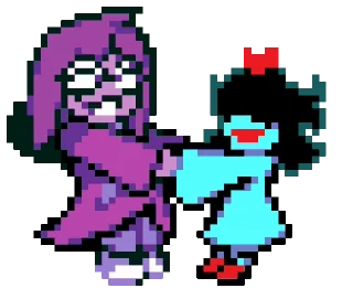 Sticker from Aqua Deltarune | by @Sen_k0