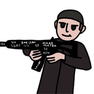 🔫 emoji Omar Mateen Telegram sticker 16 of 30