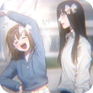 🫥 emoji minji and yuna ;  @yuttach Telegram sticker 23 of 67