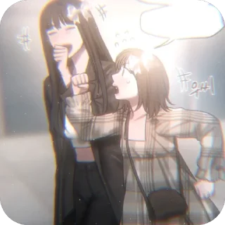 🫥 emoji minji and yuna ;  @yuttach Telegram sticker 6 of 67