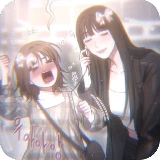 🫥 emoji minji and yuna ;  @yuttach Telegram sticker 9 of 67