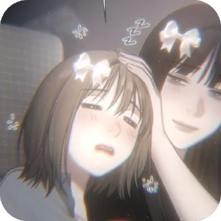 🫥 emoji minji and yuna ;  @yuttach Telegram sticker 3 of 67