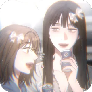 🫥 emoji minji and yuna ;  @yuttach Telegram sticker 22 of 67