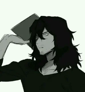 😐 emoji Aizawa BNHA Telegram sticker 12 of 120