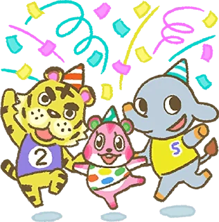 Sticker from Animal Crossing 15th Anniversary Sticker :: @line_stickers