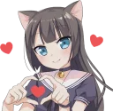 😘 emoji Tsundere Cat Girl Miyako Telegram sticker 19 of 40