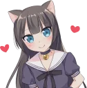 😘 emoji Tsundere Cat Girl Miyako Telegram sticker 11 of 40