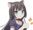 👍 emoji Tsundere Cat Girl Miyako Telegram sticker 15 of 40