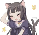 😜 emoji Tsundere Cat Girl Miyako Telegram sticker 18 of 40