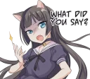 😠 emoji Tsundere Cat Girl Miyako Telegram sticker 7 of 40