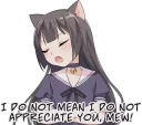 😕 emoji Tsundere Cat Girl Miyako Telegram sticker 2 of 40
