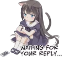 😔 emoji Tsundere Cat Girl Miyako Telegram sticker 4 of 40