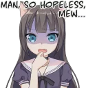 😨 emoji Tsundere Cat Girl Miyako Telegram sticker 8 of 40