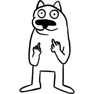 🖕 emoji собак Telegram sticker 16 of 52