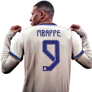 🤍 emoji Mbappé by👉 @footballstickers Telegram sticker 20 of 27
