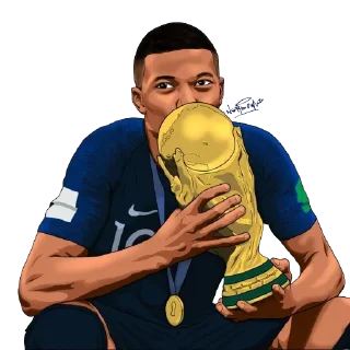 🏆 emoji Mbappé by👉 @footballstickers Telegram sticker 15 of 27