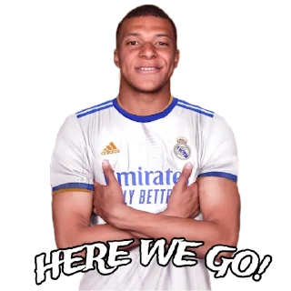 🤍 emoji Mbappé by👉 @footballstickers Telegram sticker 1 of 27