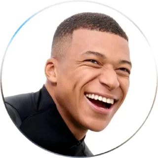 🤩 emoji Mbappé by👉 @footballstickers Telegram sticker 3 of 27