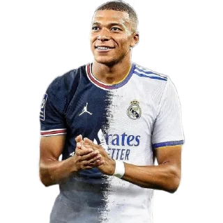 🤍 emoji Mbappé by👉 @footballstickers Telegram sticker 7 of 27