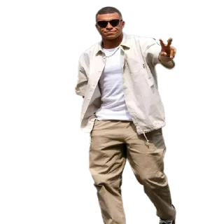 😎 emoji Mbappé by👉 @footballstickers Telegram sticker 8 of 27