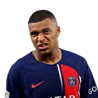 😏 emoji Mbappé by👉 @footballstickers Telegram sticker 9 of 27