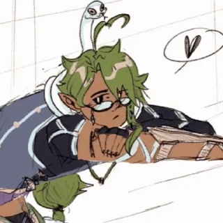 🐍 emoji Бай Чжу • @itsgensharts Telegram sticker 15 of 100