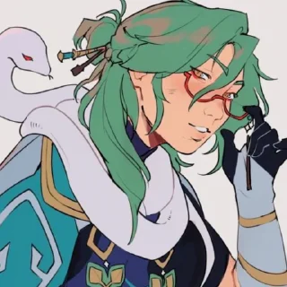 🐍 emoji Бай Чжу • @itsgensharts Telegram sticker 10 of 100