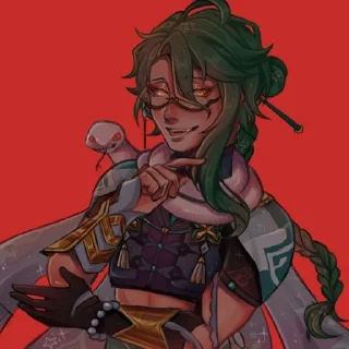💚 emoji бай чжу  @fordgenshin Telegram sticker 21 of 30